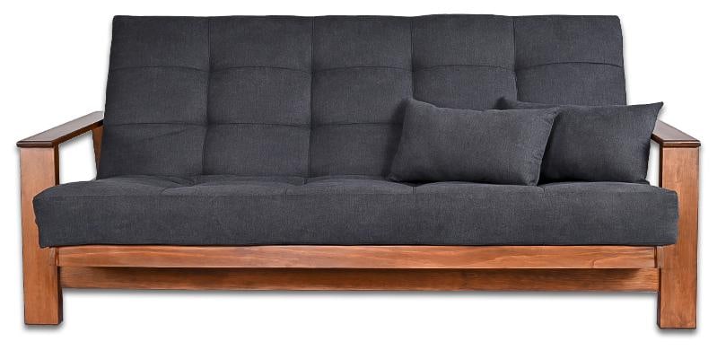 Sofá cama Montana en gris Oxford, en posición sofá